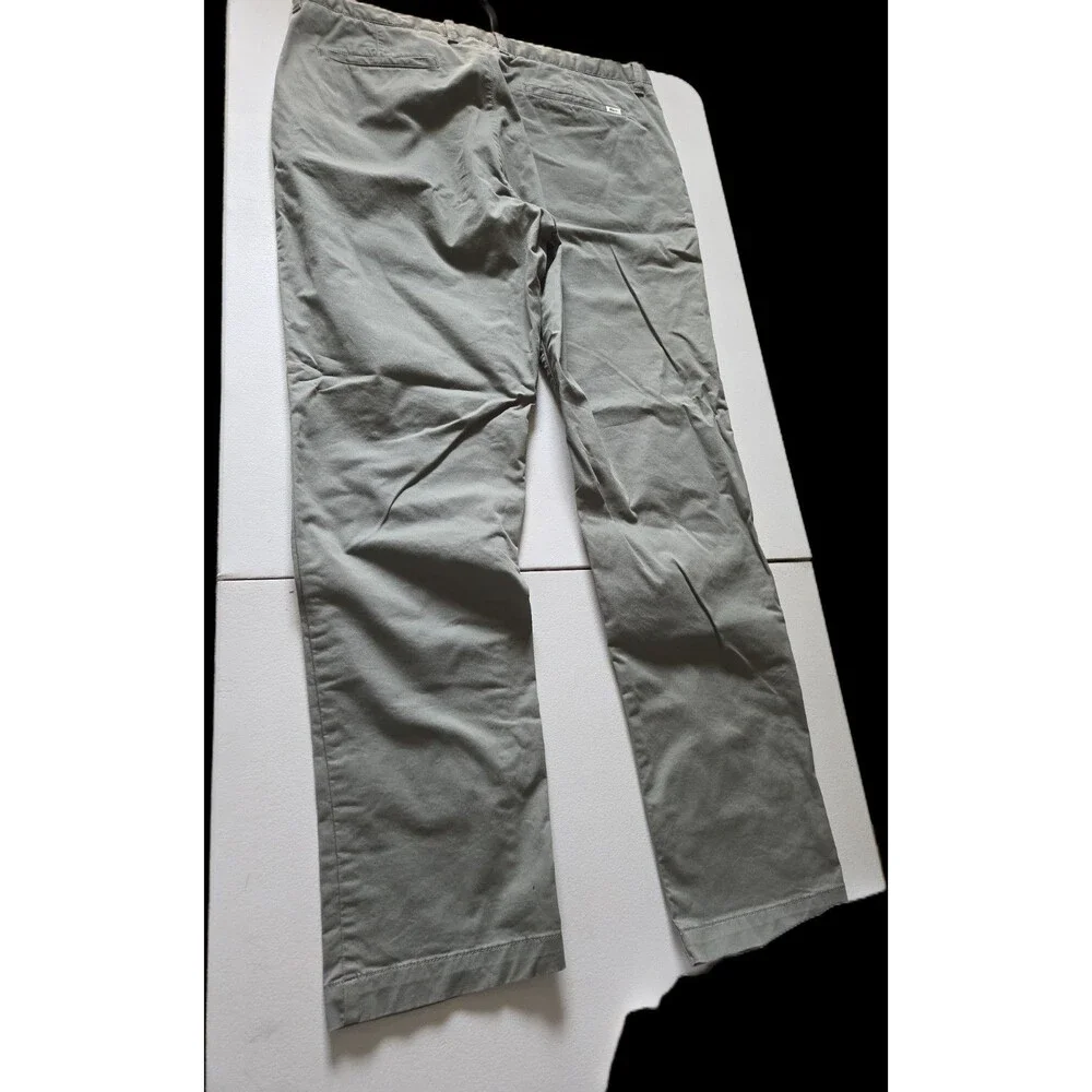 Lacoste Slim Fit Mens Chino Pants Olive Sage Green Size US 40 L34 Cotton Casual